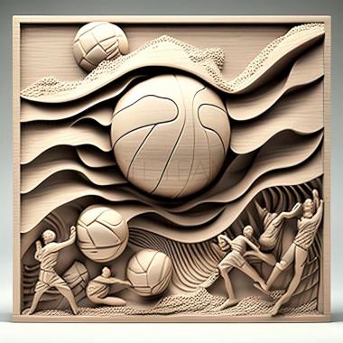 3D model Volleyball Unbound  Pro Beach Volleyball game (STL)